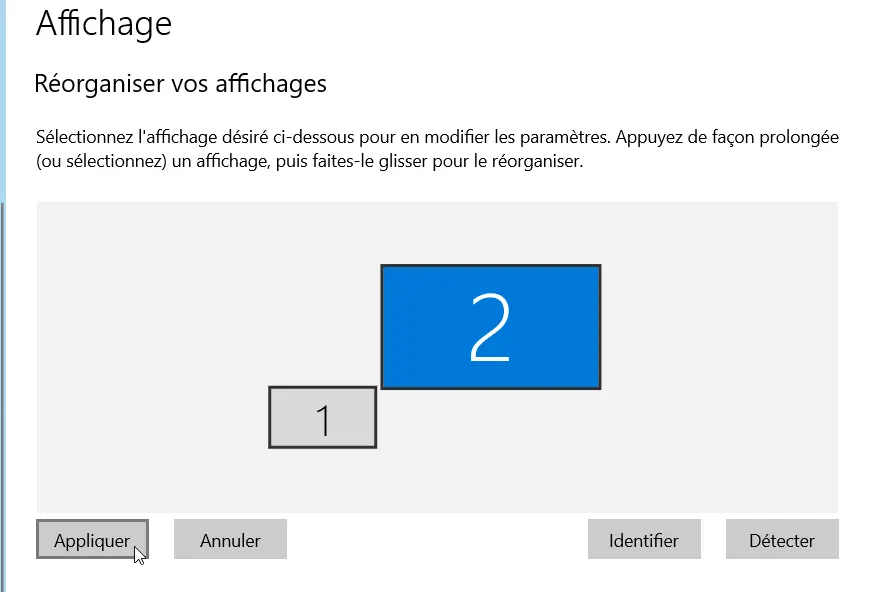 Réorganisation des affichages Windows