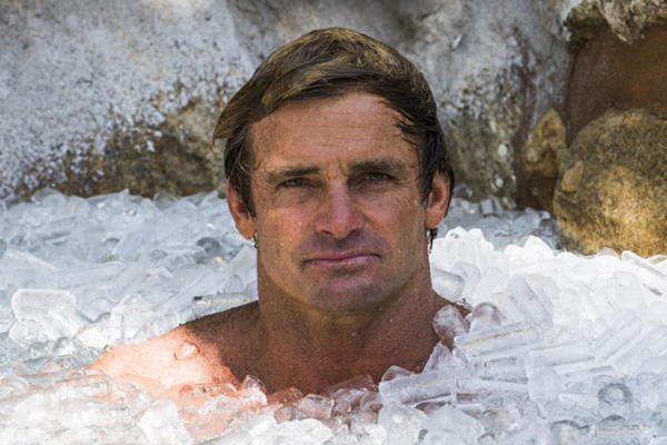 Laird Hamilton in an ice bath