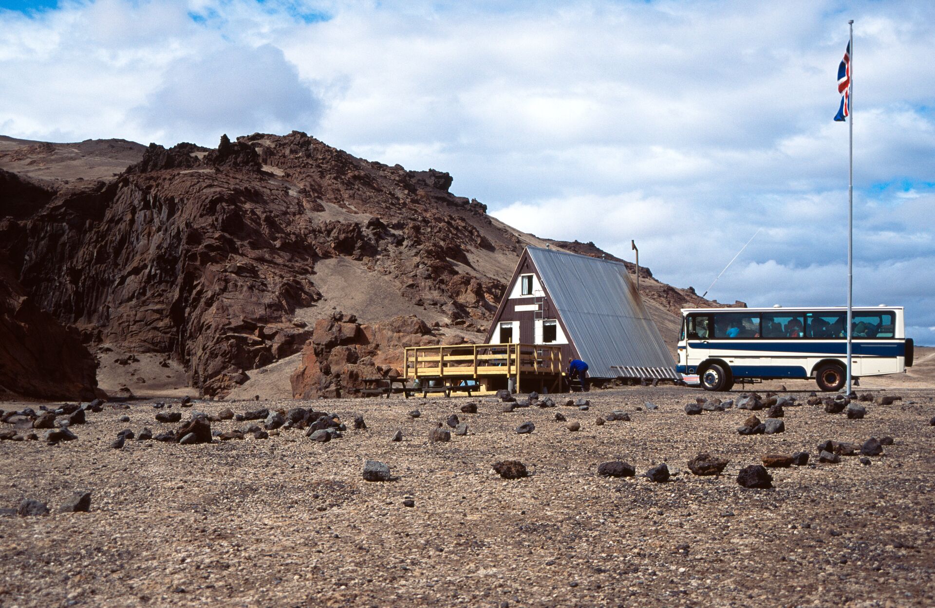Starfsmenn og farþegar