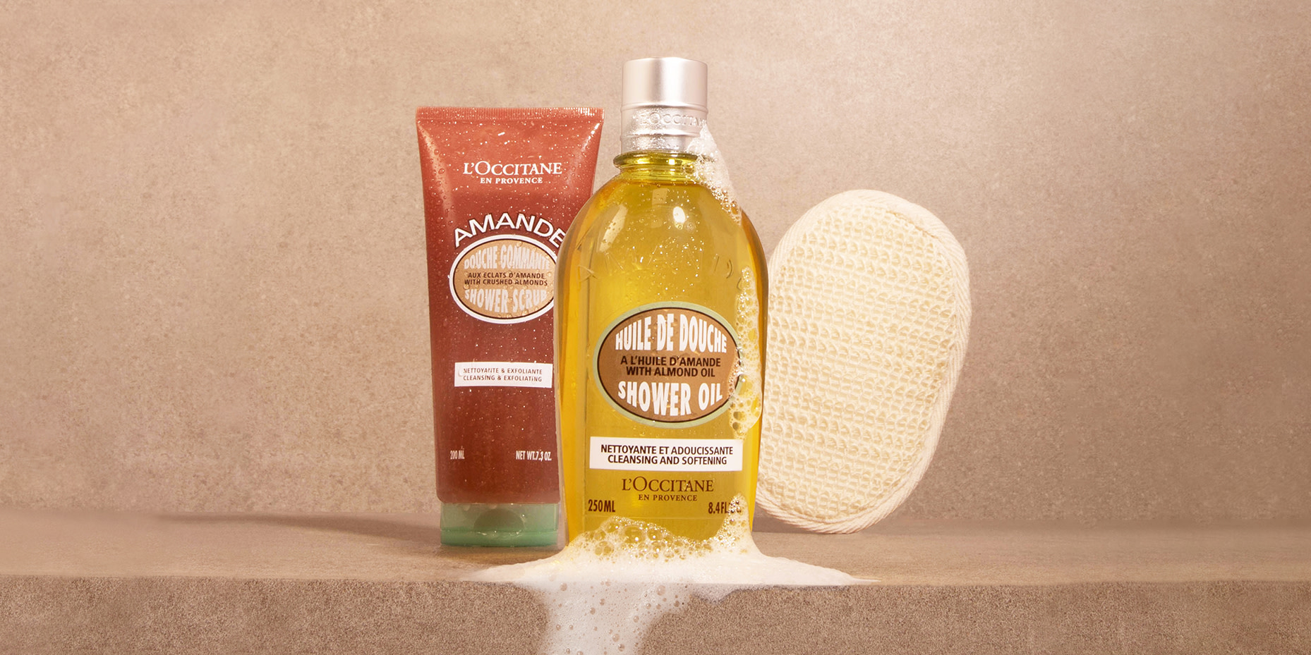 Selection of bath & body products. Shop now