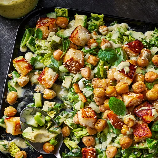 Chopped green goddess salad