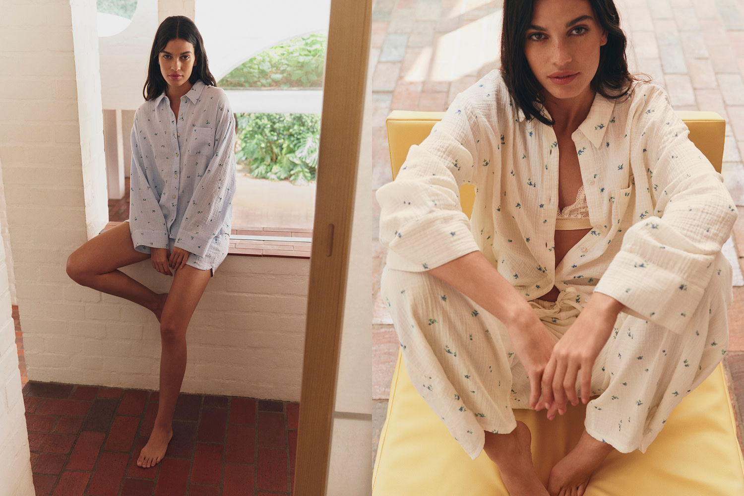 Women wearing pyjamas