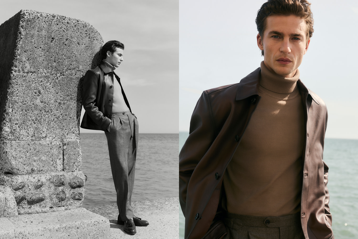 Man wearing brown jumpers and jacket