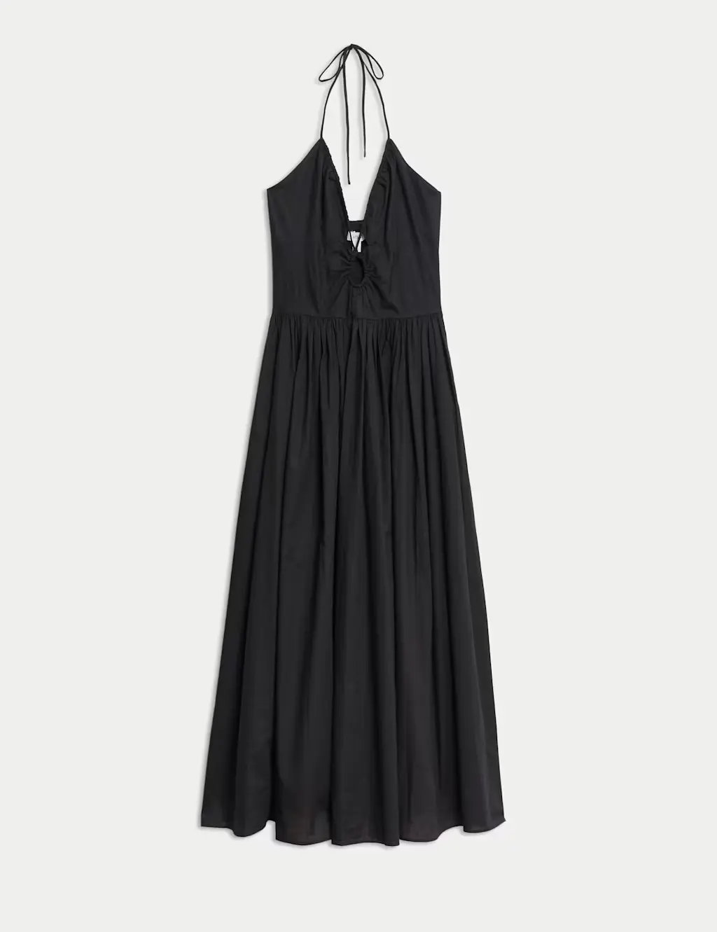 Pure Cotton Halter Neck Midaxi Beach Dress