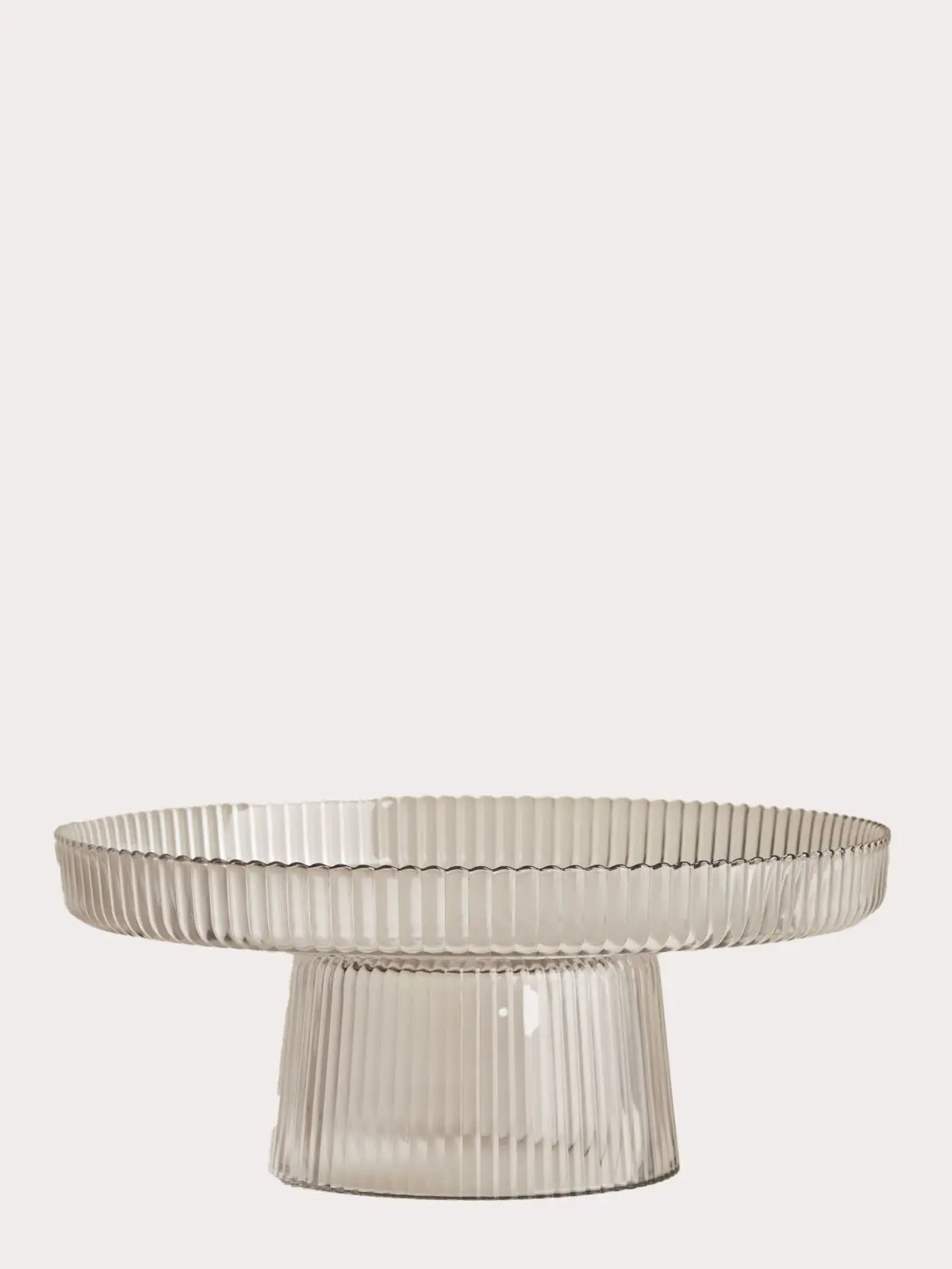 Glass ribbed cake stand 