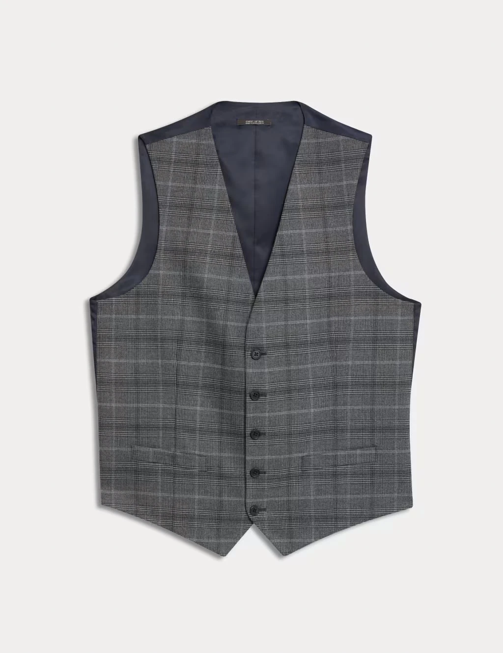 Grey checked waistcoat