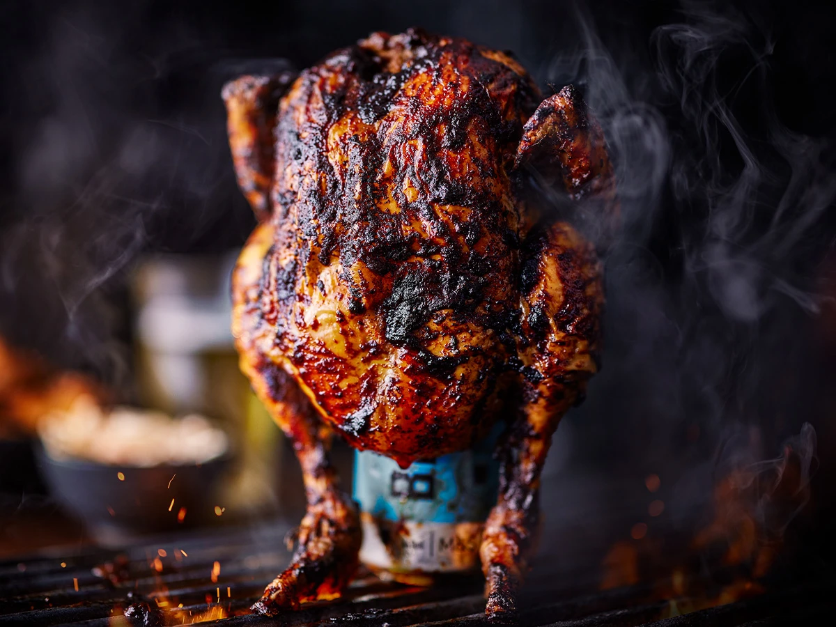 Beer can chicken
