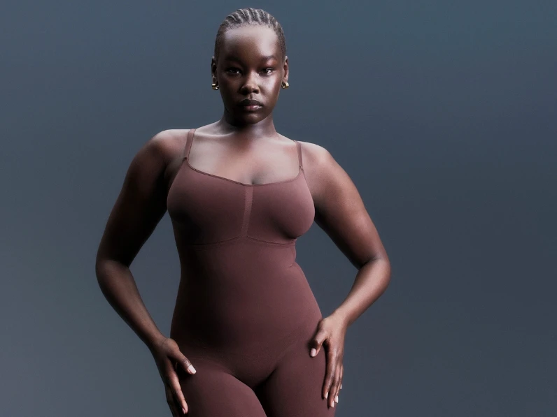 Bride wearing shapewear body