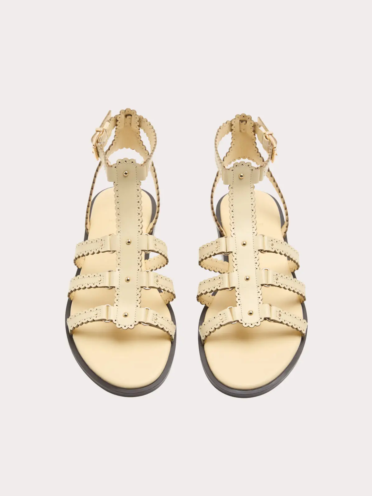Butter yellow gladiator sandals