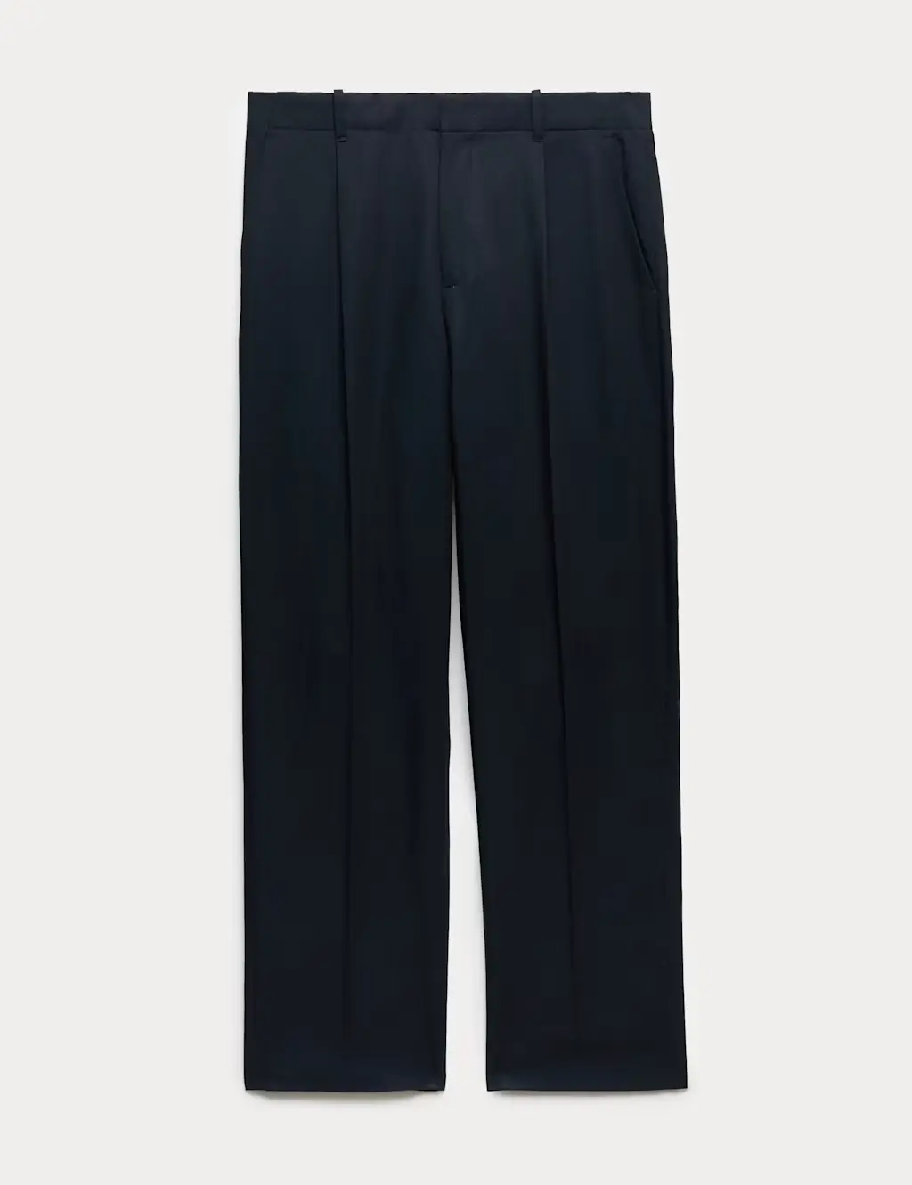 Relaxed Fit Lyocell Rich Pleat Front Trousers