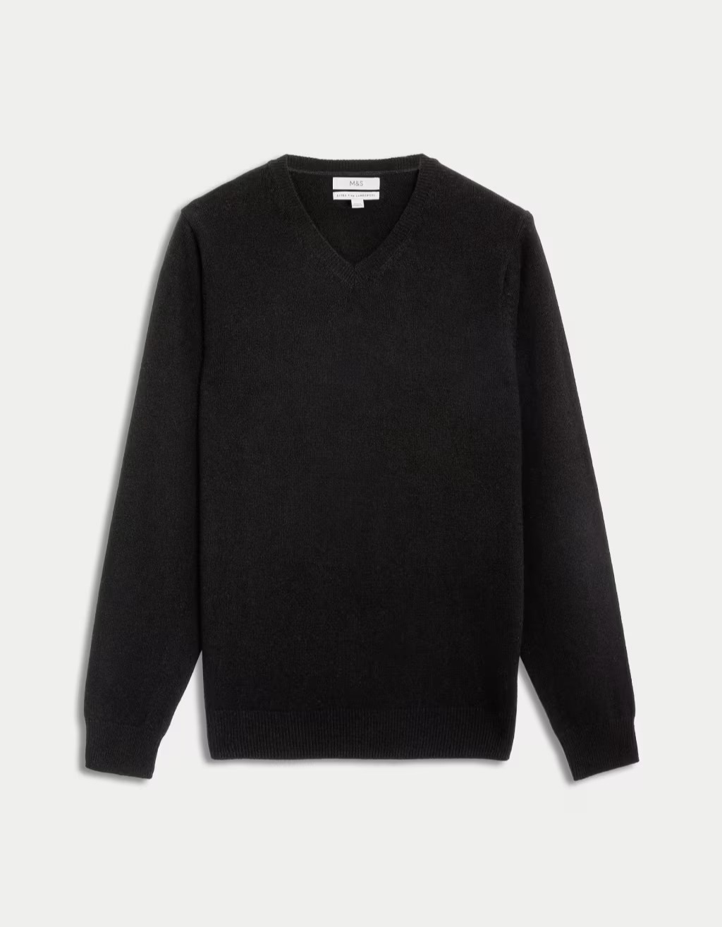 Men's black lambs wool jumper