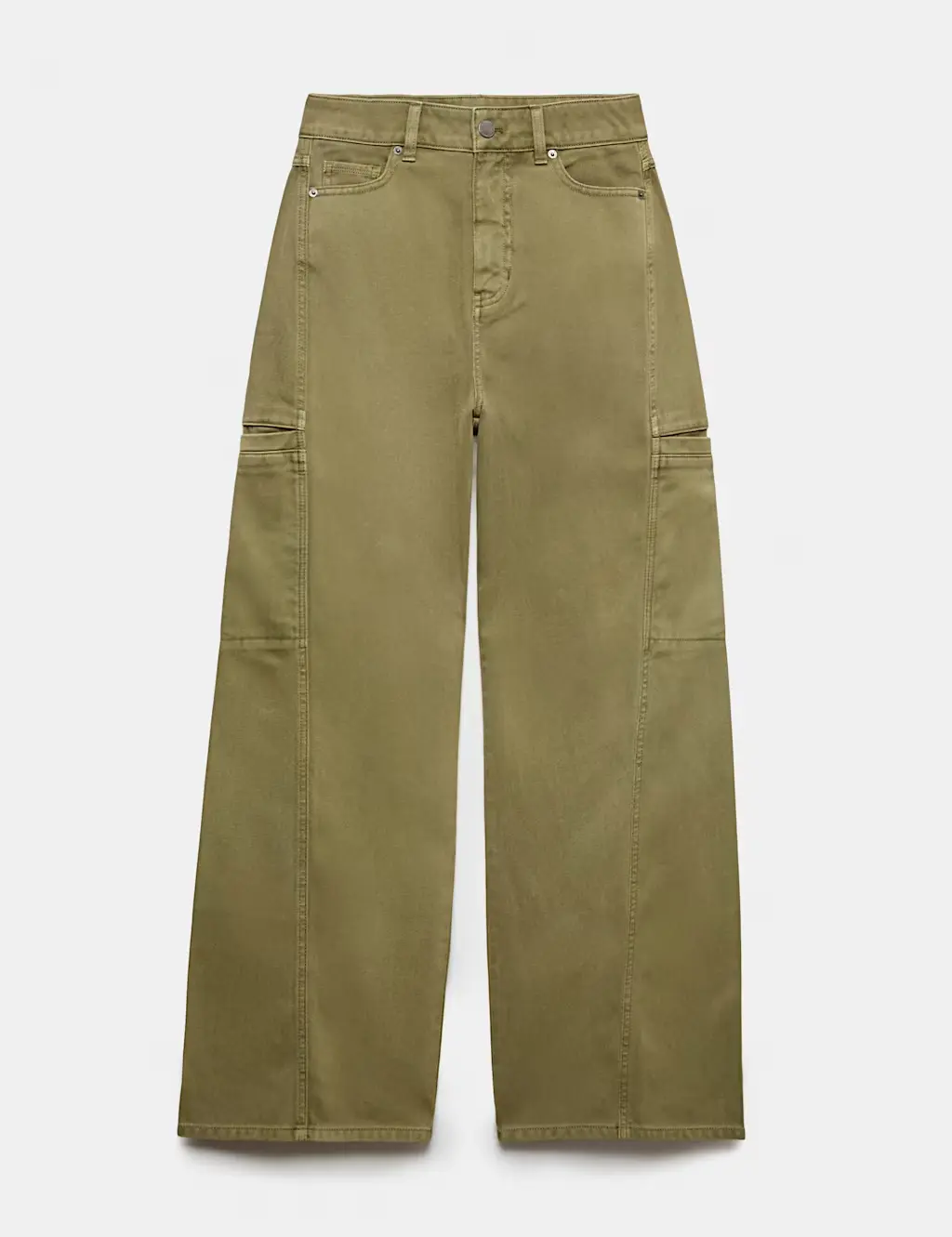 Pure Cotton Cargo Straight Leg Trousers
