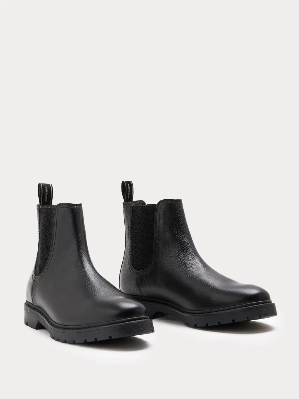 A pair of cut out waterproof Chelsea boots