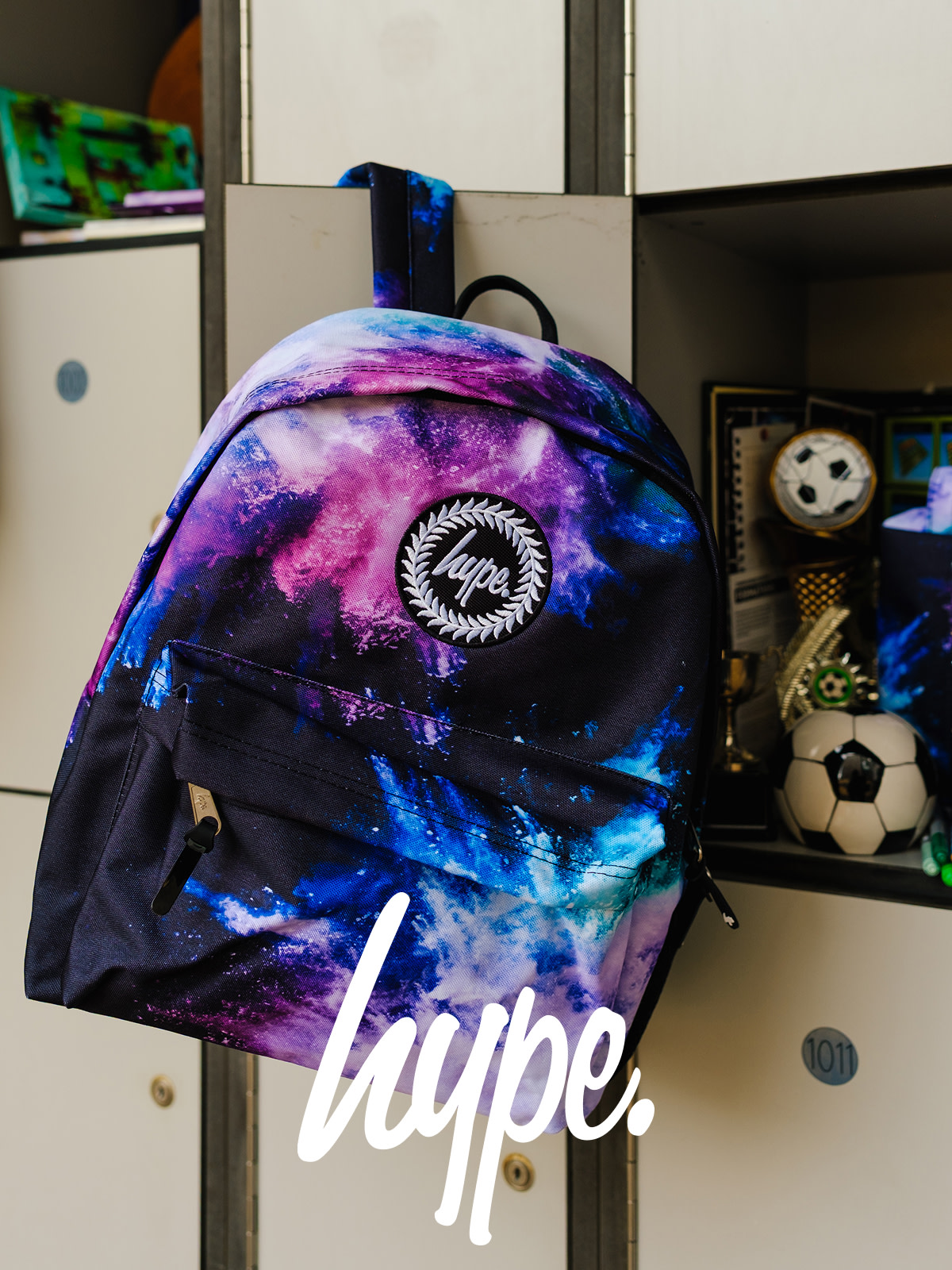 A printed Hype backpack for kids