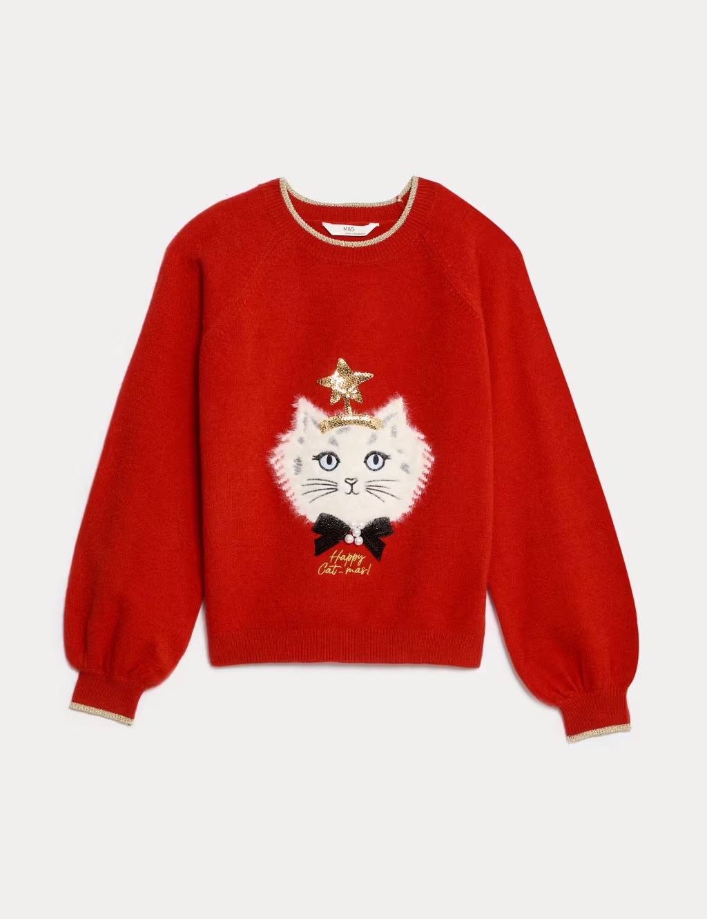 Kid's Merry Catmas Christmas jumper