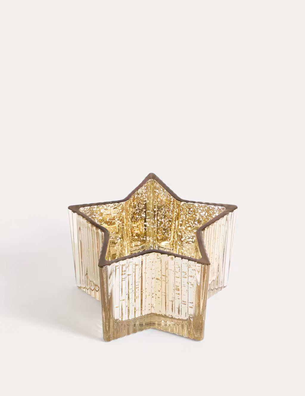 Gold star candle holder