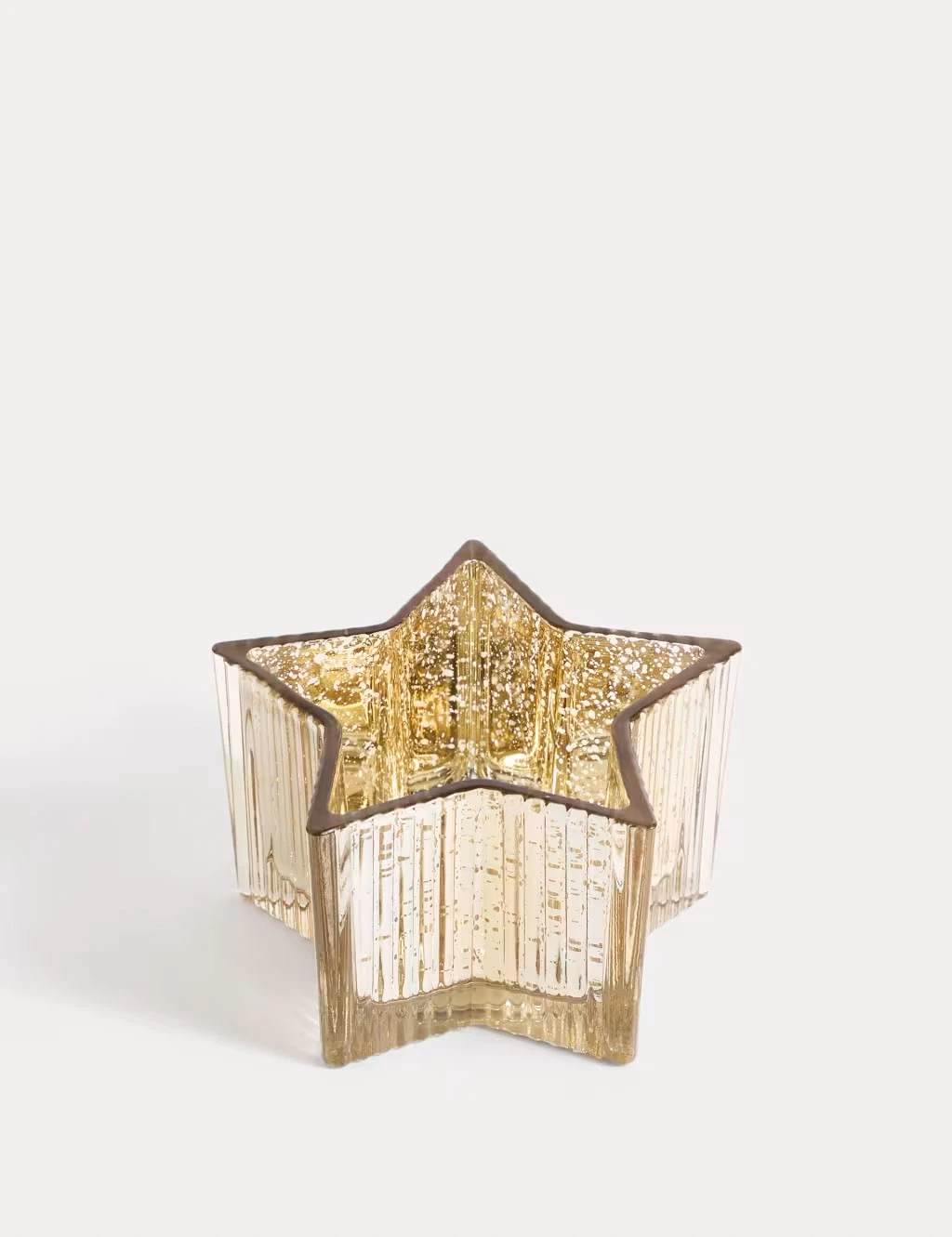 Gold star candle holder