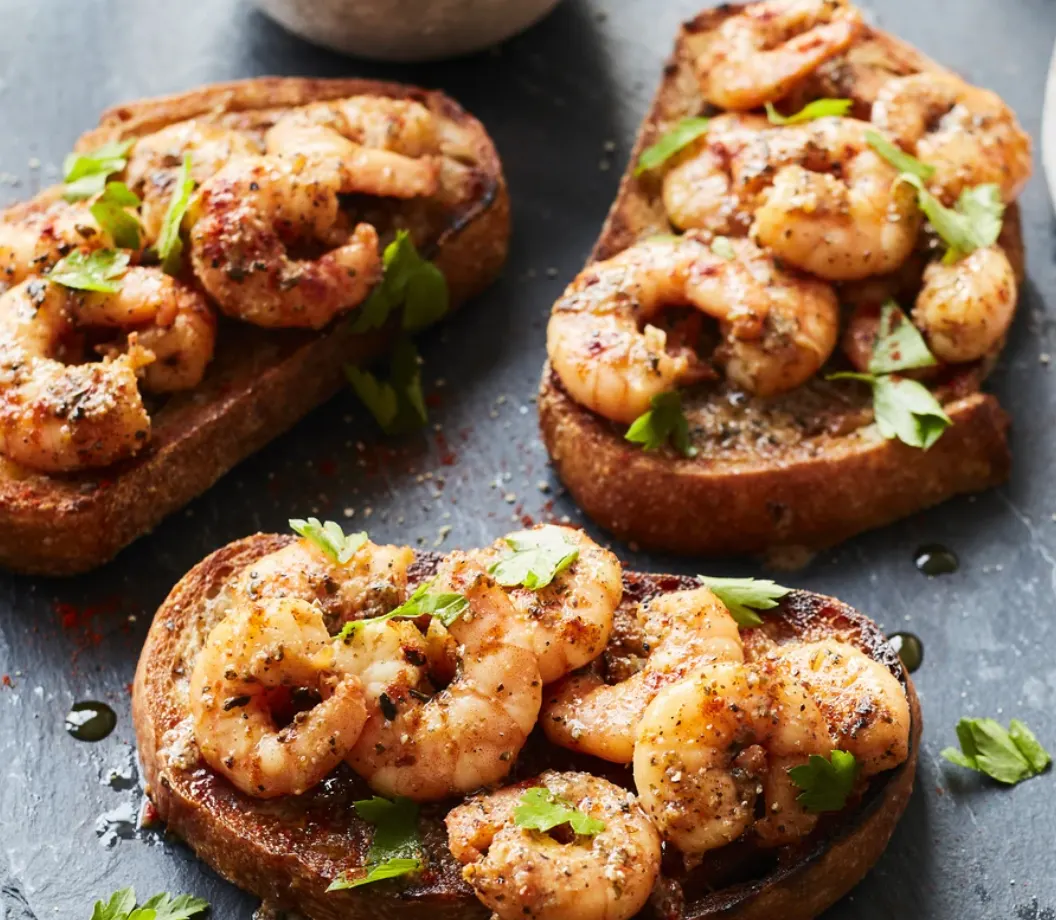 Garlic and herb prawns