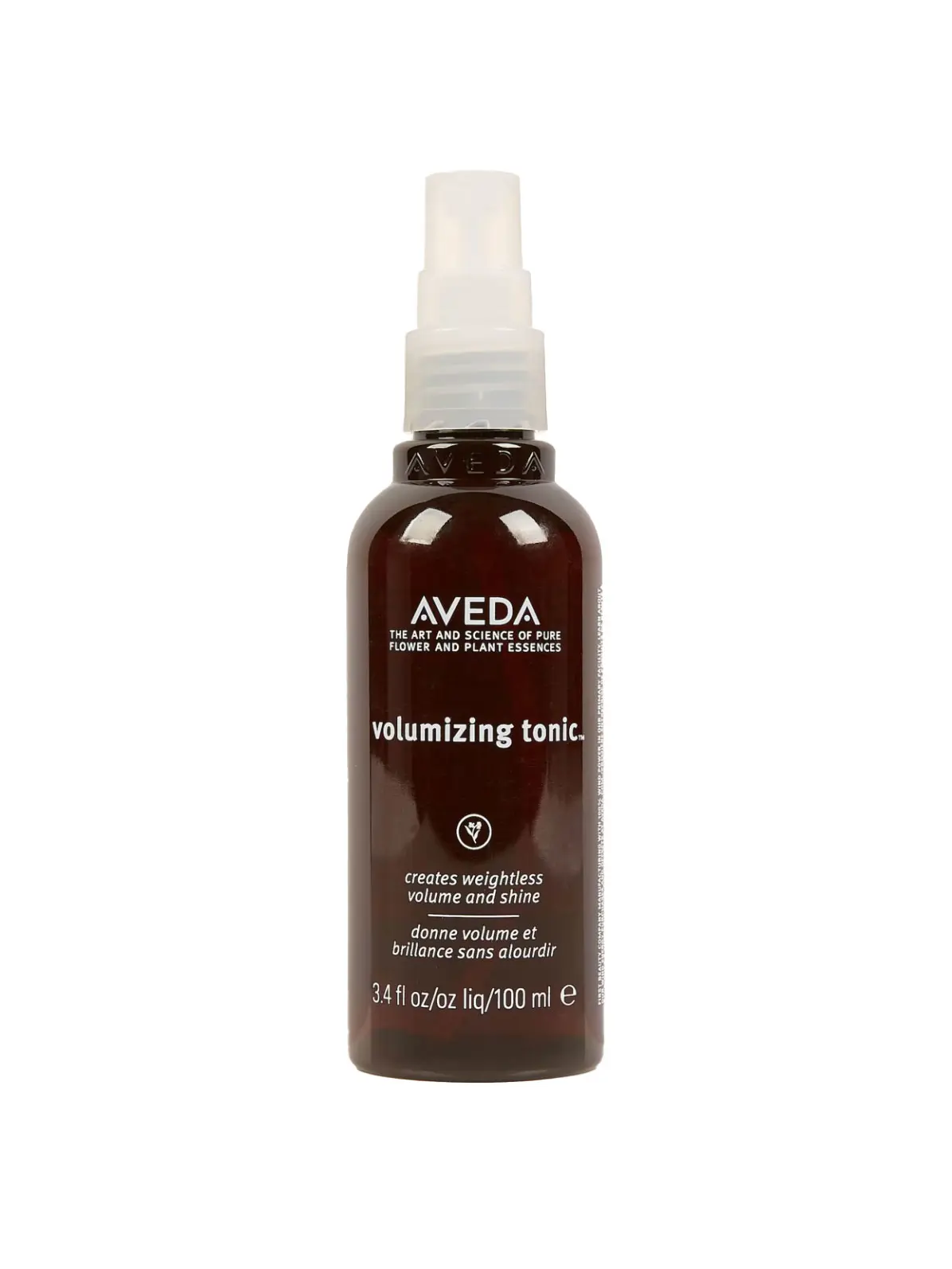 Volumising tonic in dark brown spray bottle