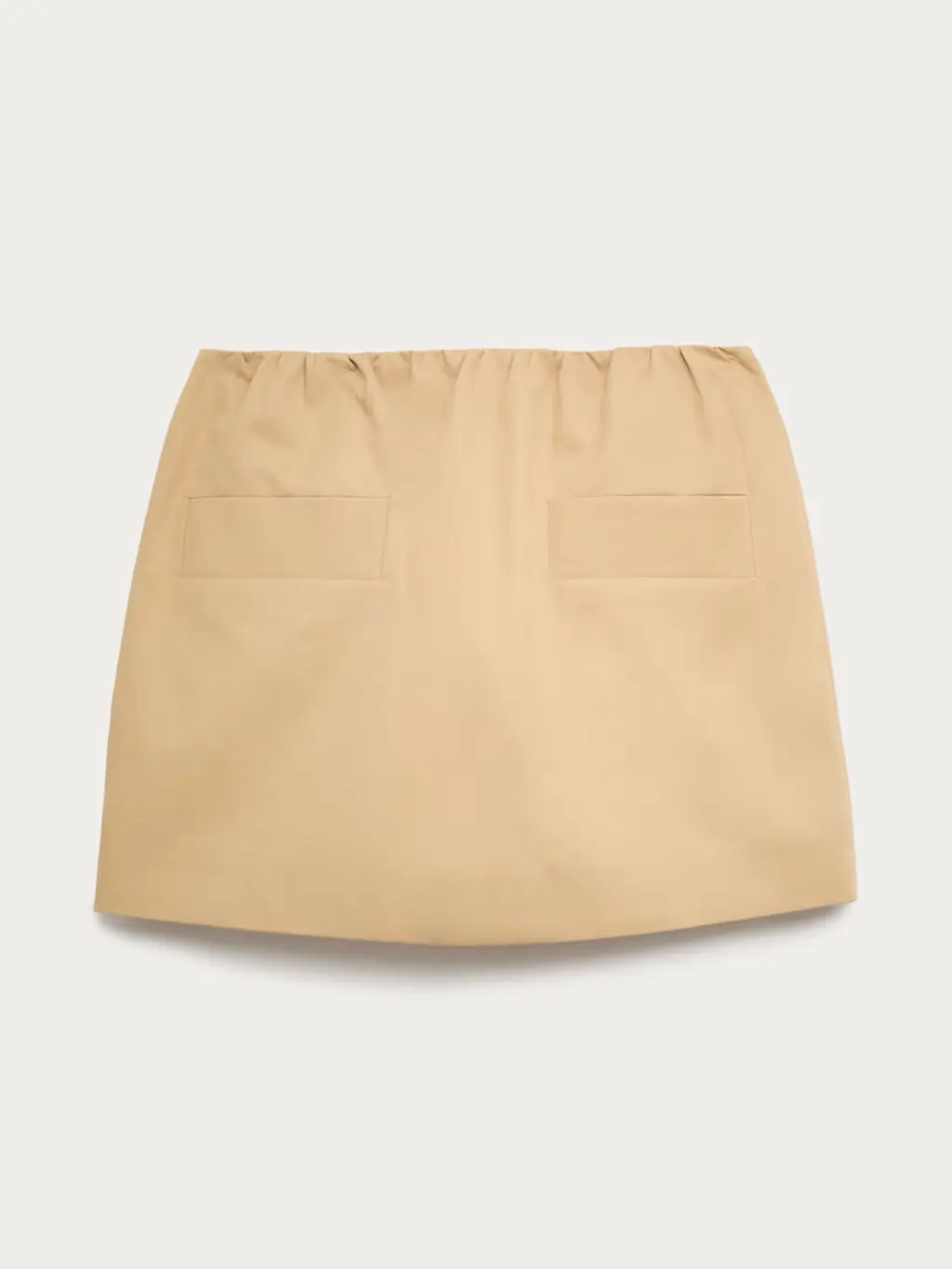 Caramel cotton mini skirt