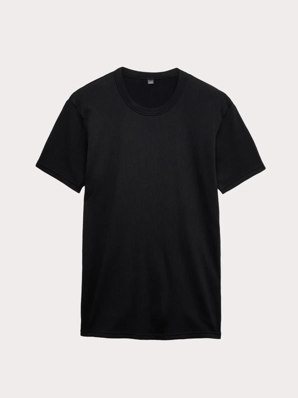 Black thermal short-sleeve T-shirt