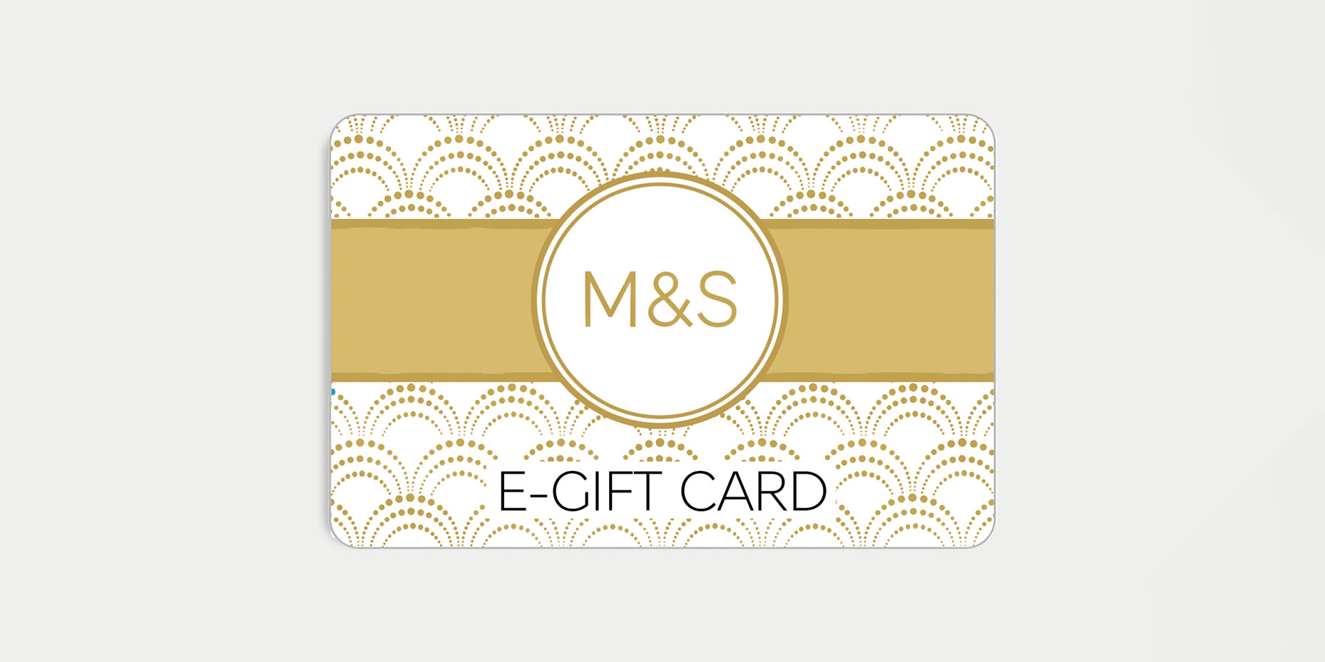 E-gift card  in gold colour