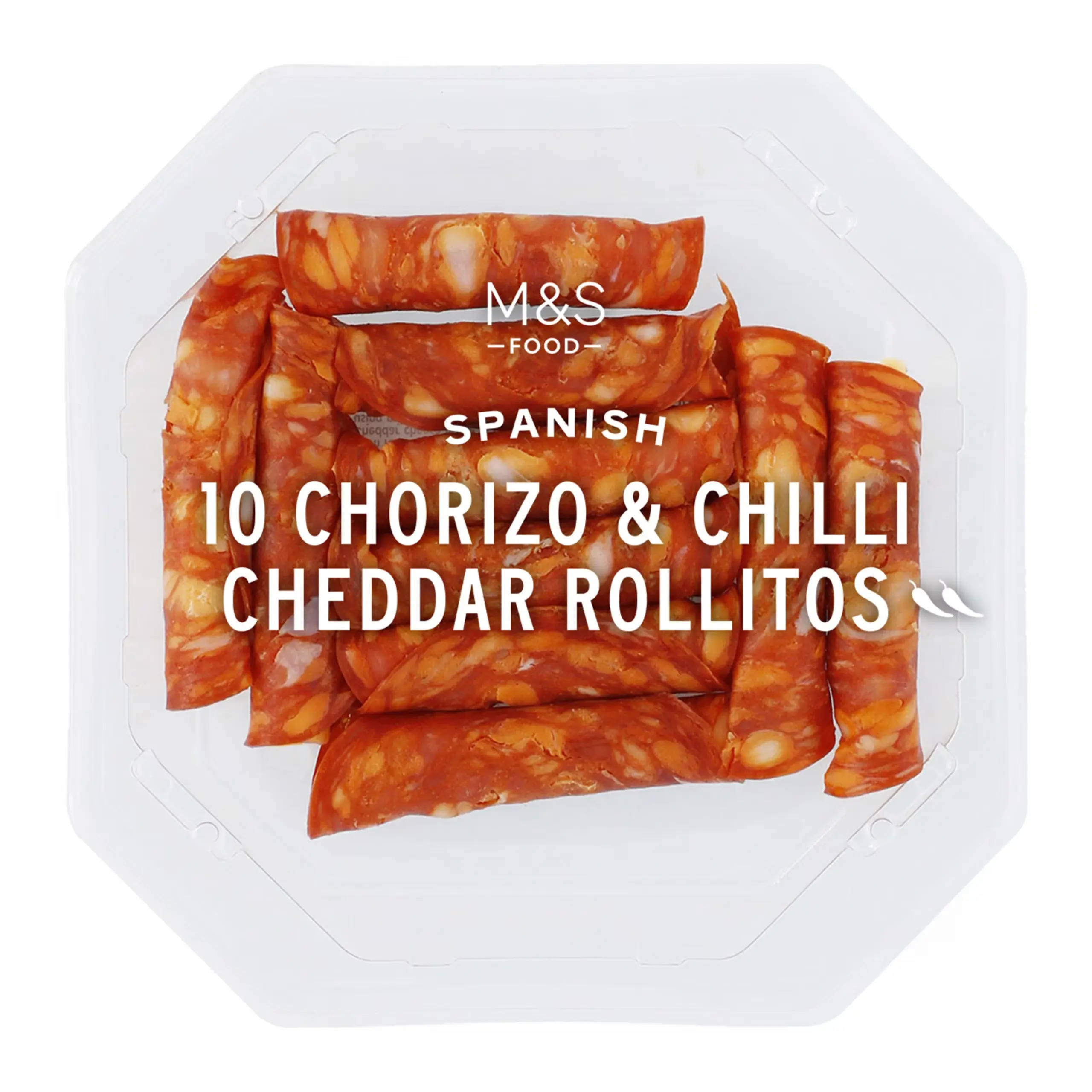 10 Spanish Chorizo & Chilli Cheddar Rollitos