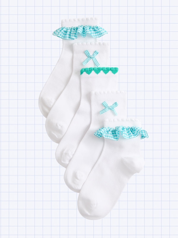 Five pairs of socks