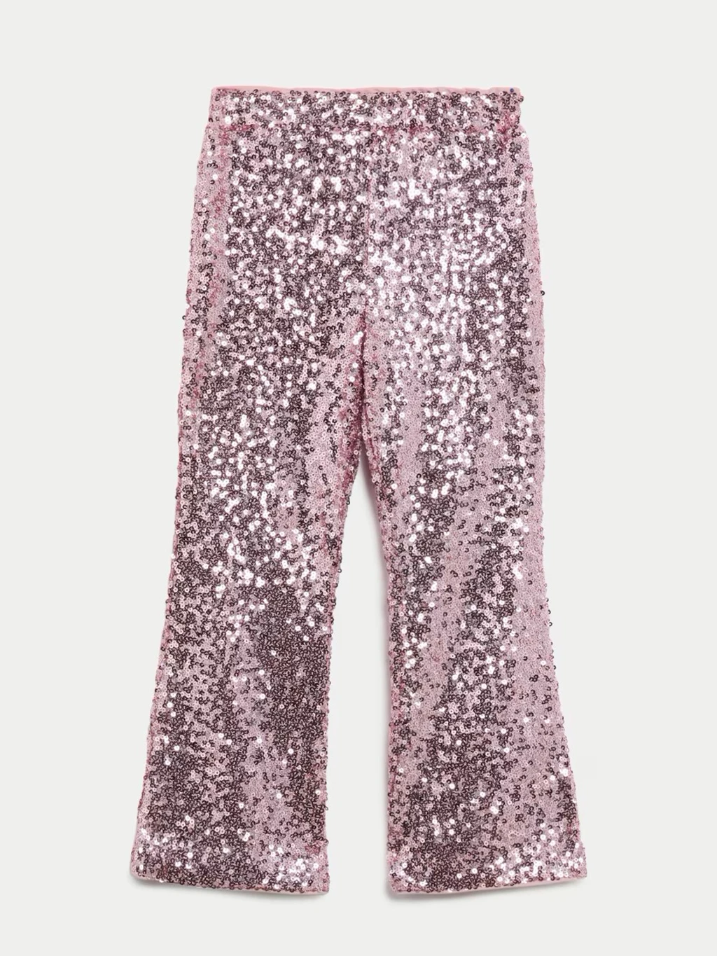 Girls' pink sequinned flares