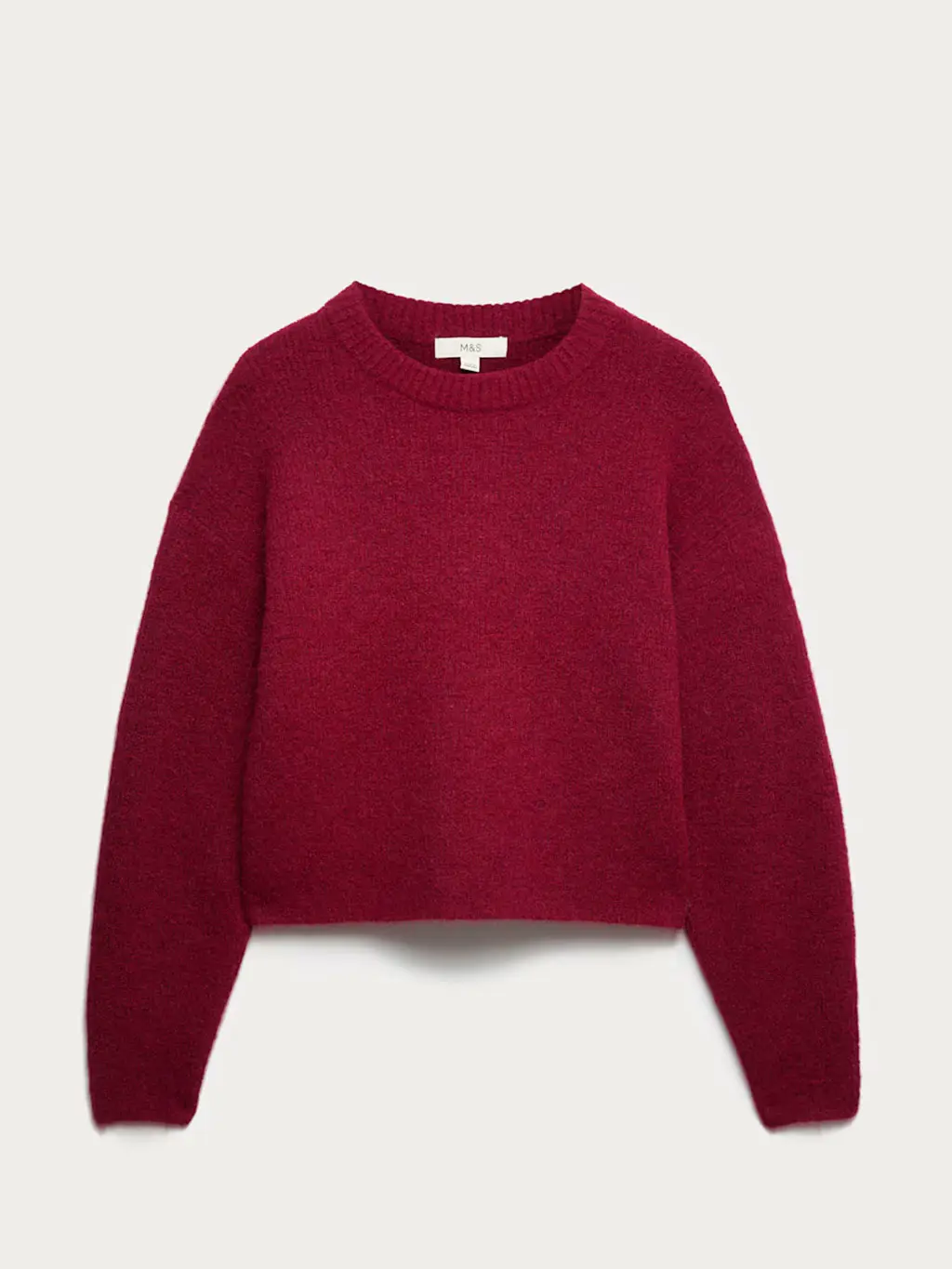 Red round-neck jumper