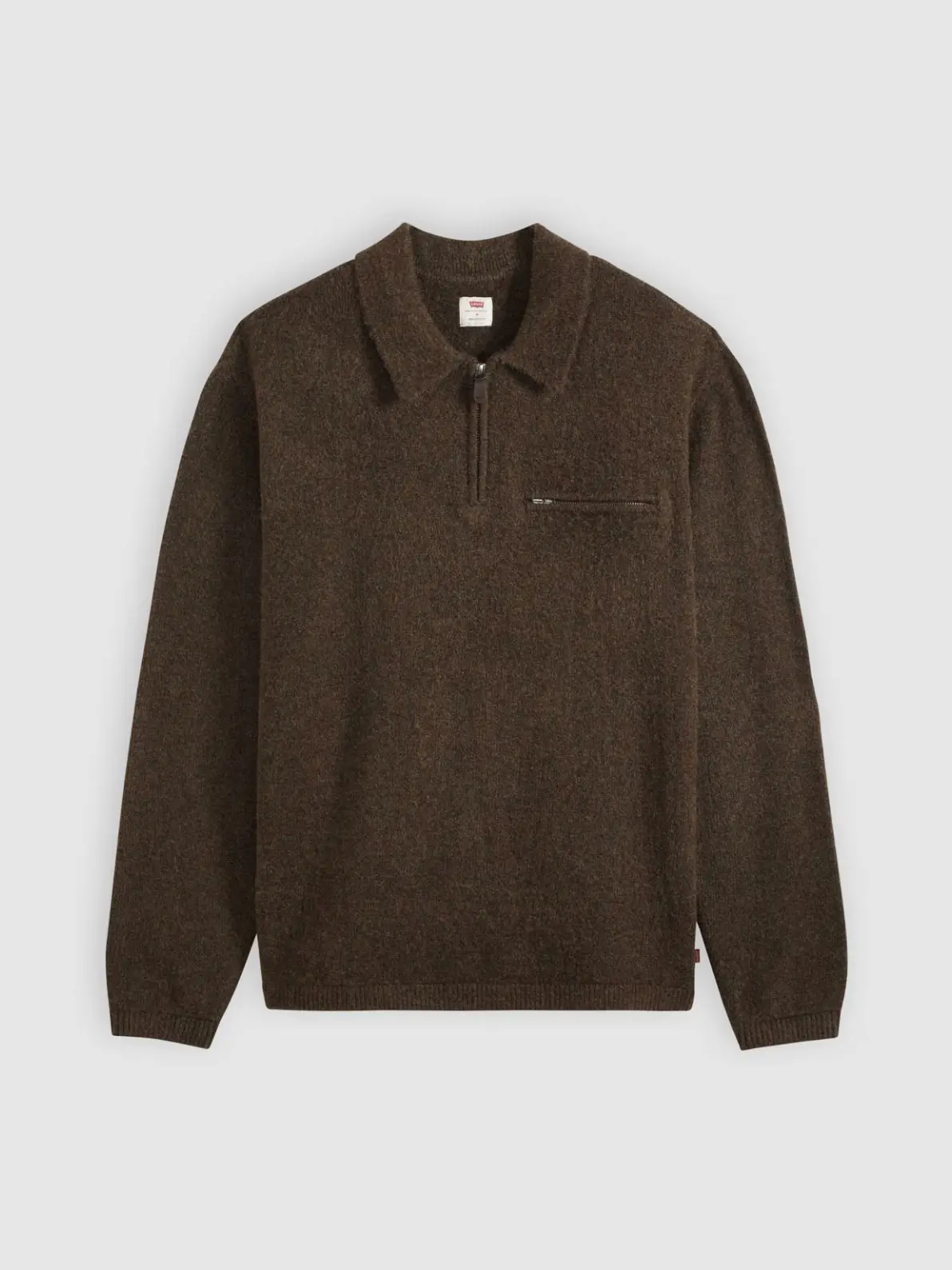 Brown polo-style jumper