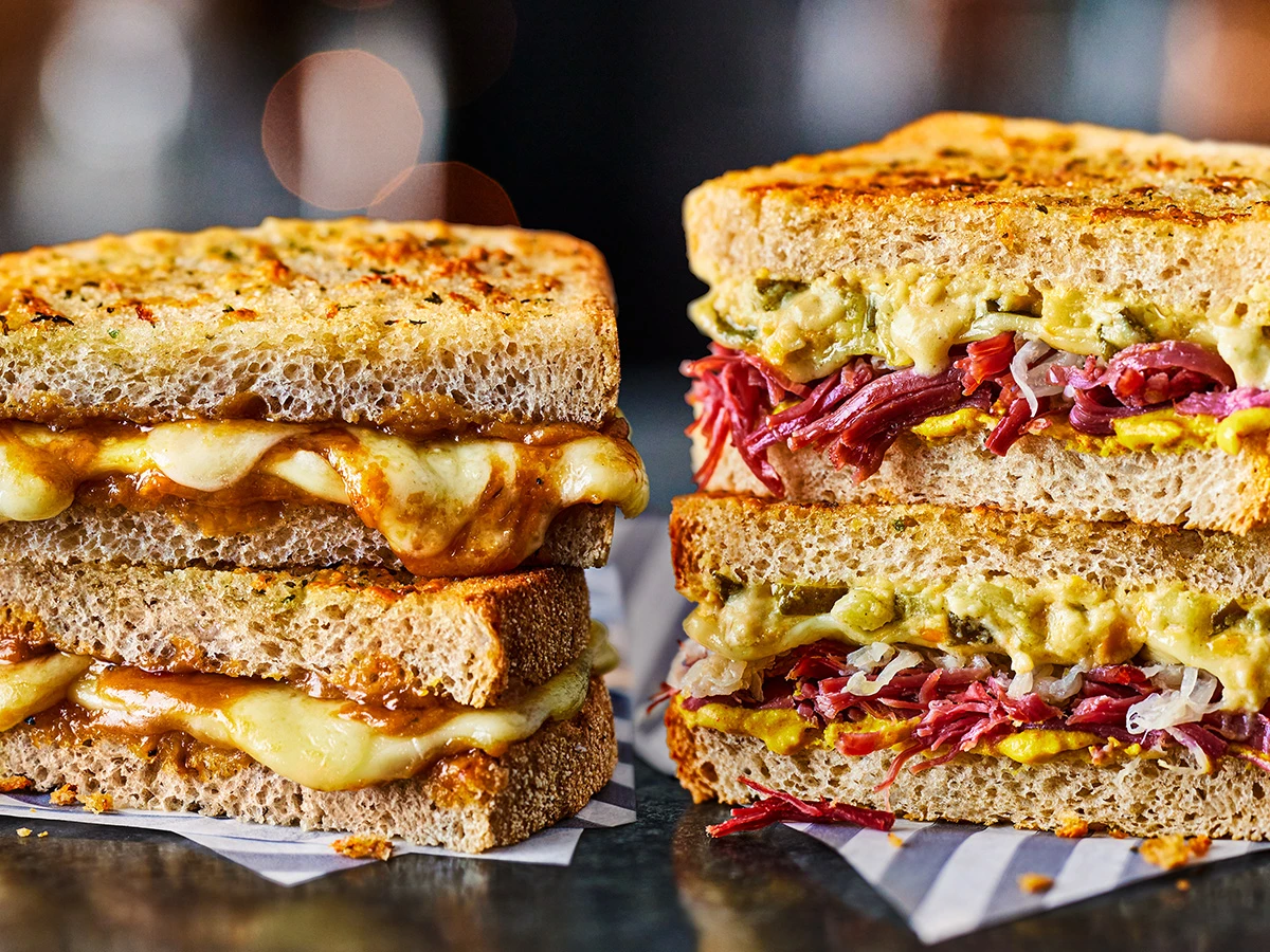 Close up of toasties