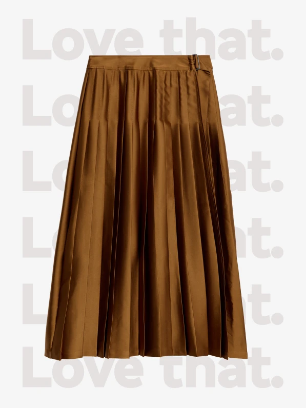 Amber satin pleated skirt by Autograph