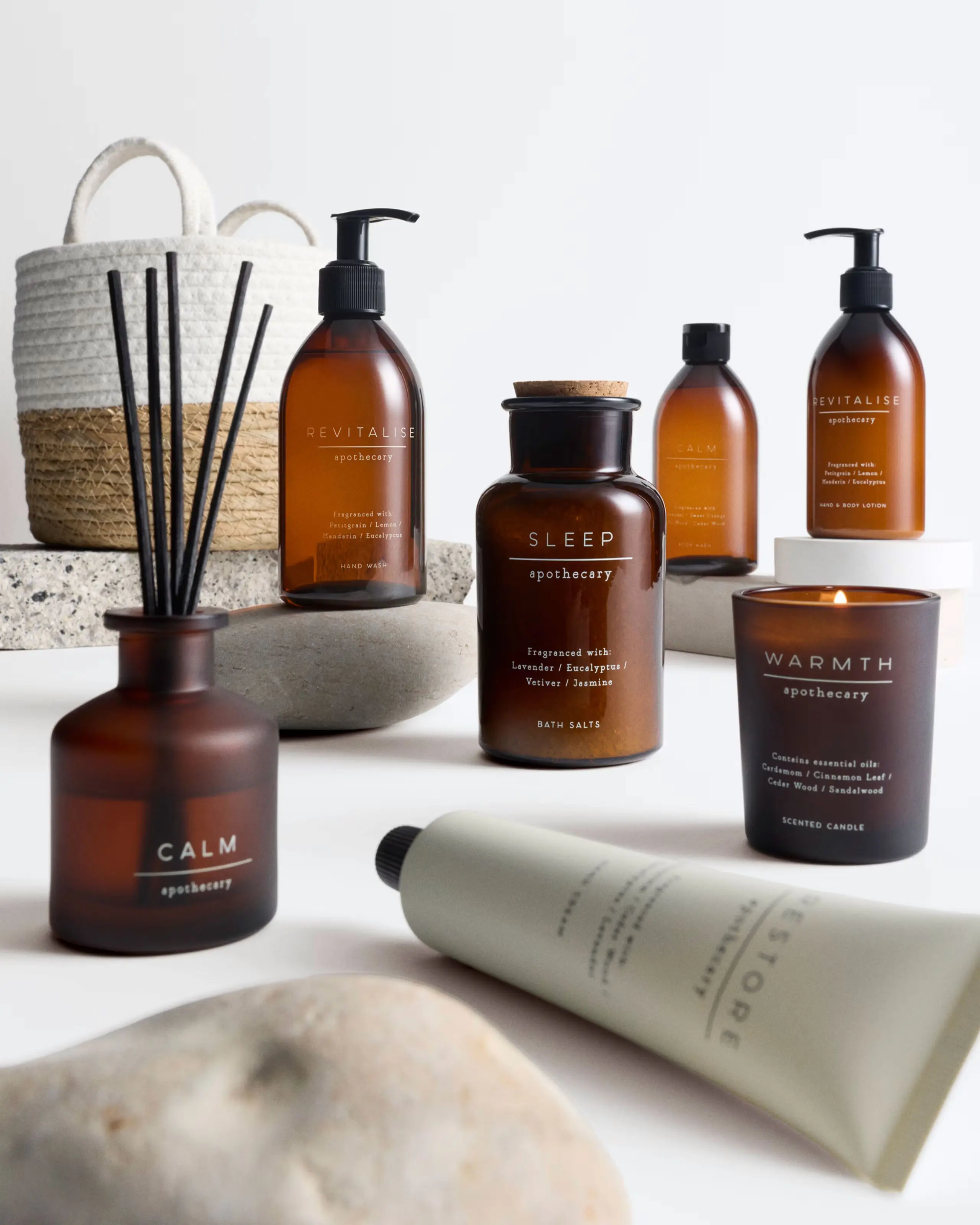 Selection of Apothecary toiletries and home fragrance