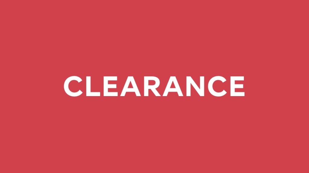 Clearance 