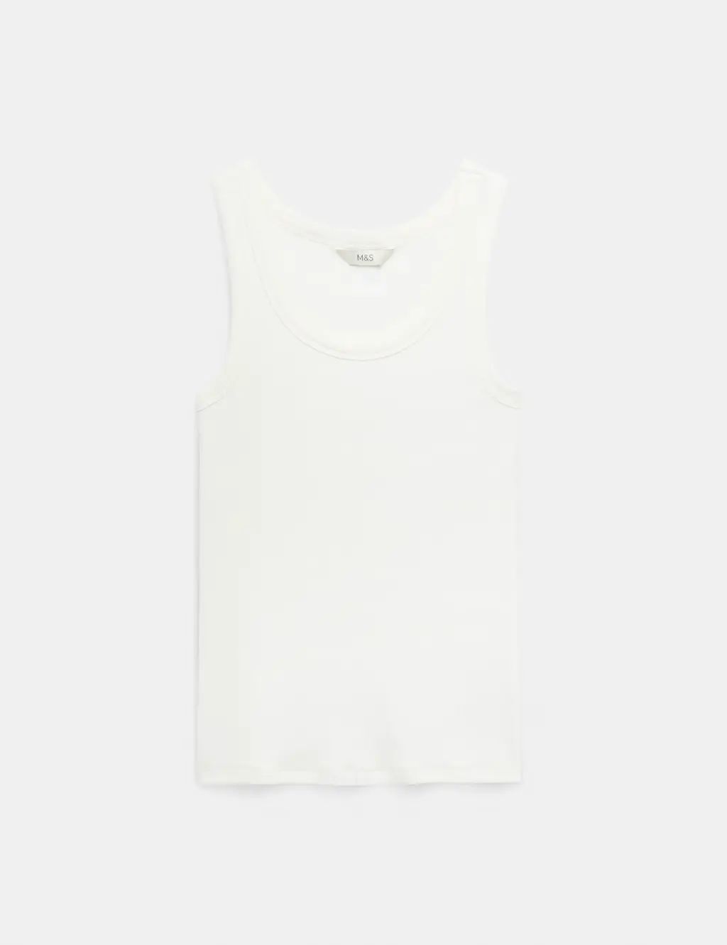 Cotton Rich Ribbed Slim Fit Vest Top