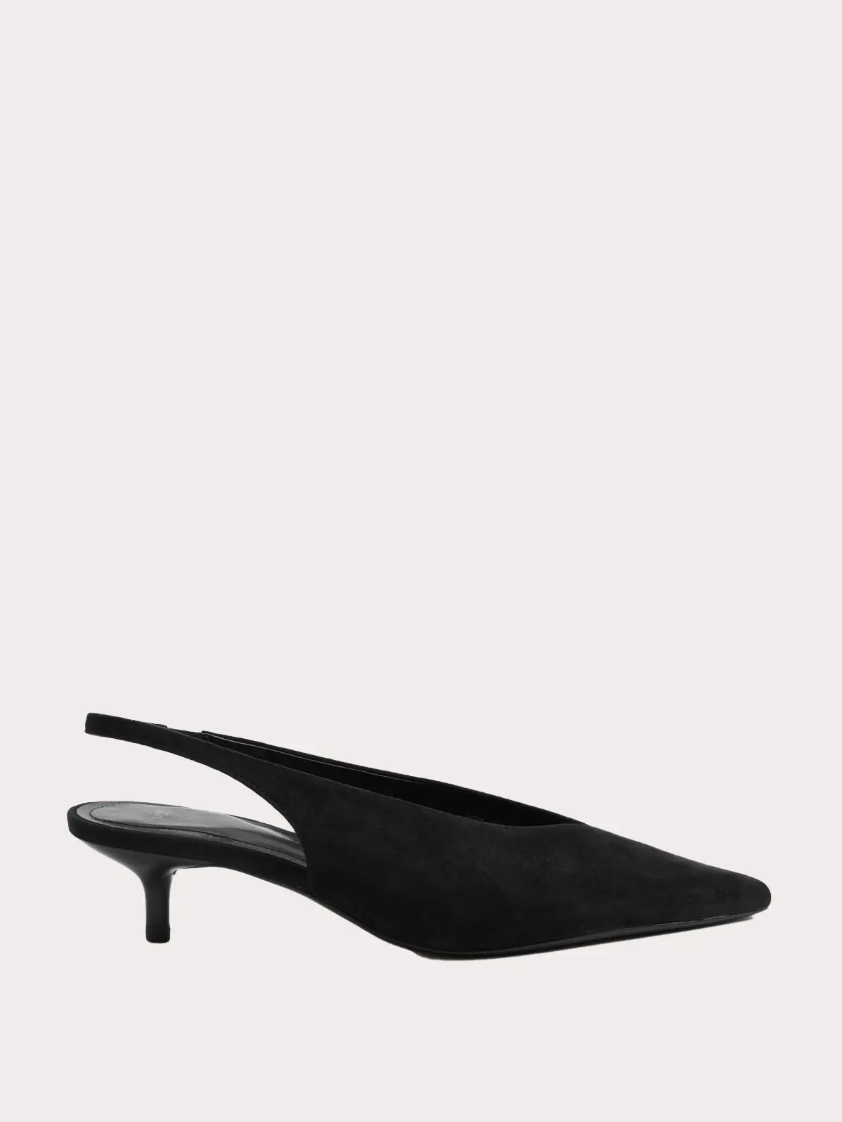 Black kitten heel