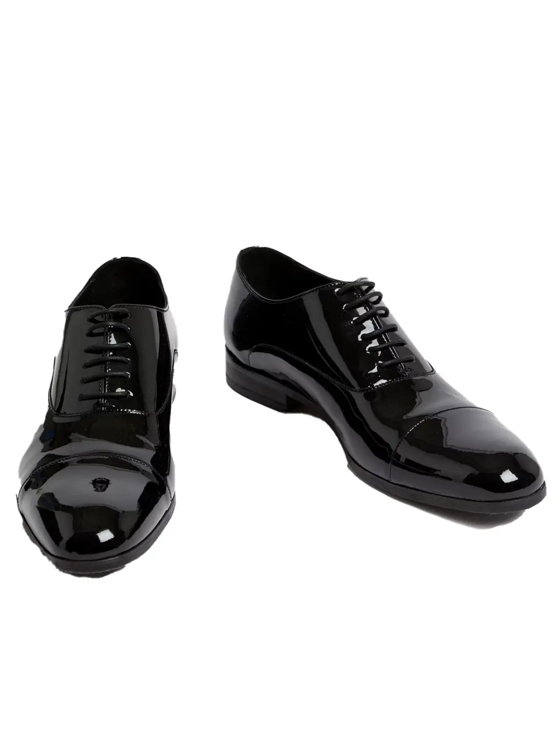 Pair of black patent leather Oxford shoes 