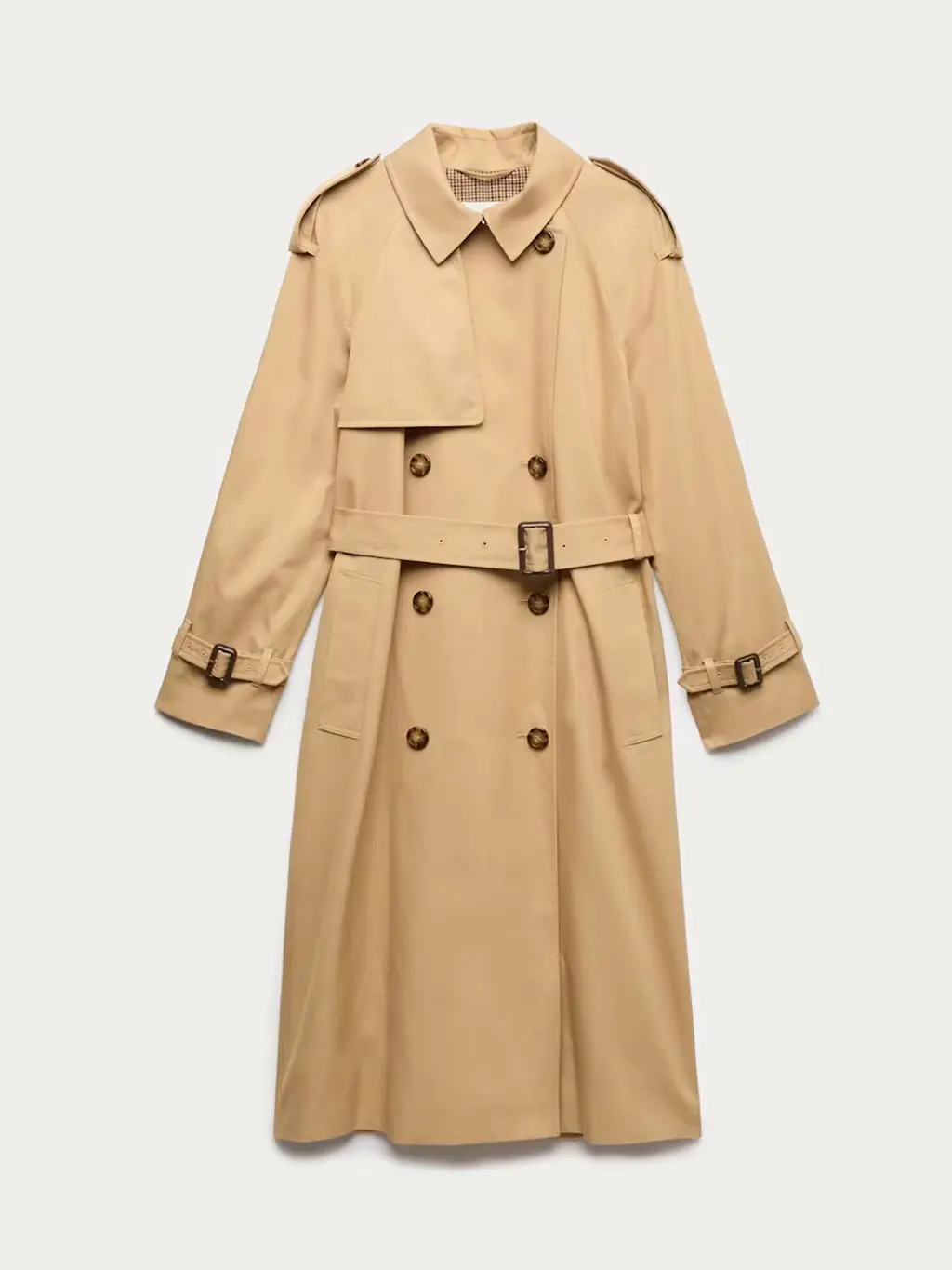 Caramel cotton trench coat