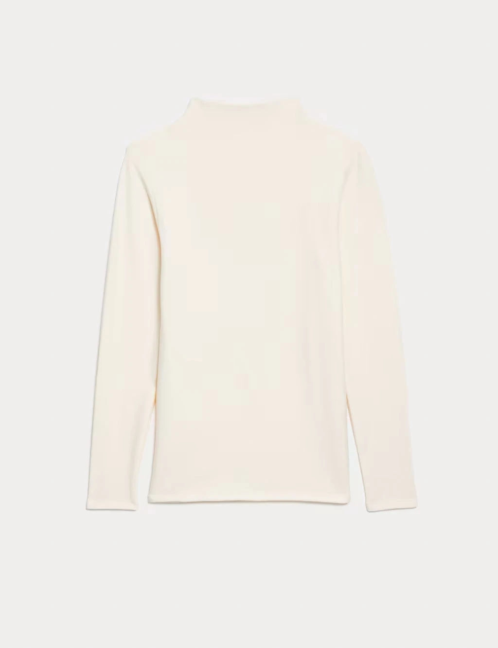 Women's cream mock-neck Heatgen fleece top