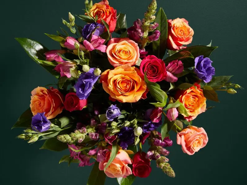 Colourful bouquet of roses