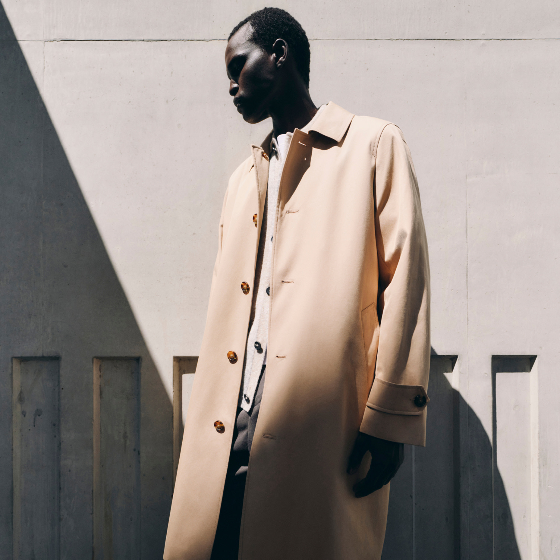 Man wearing coat