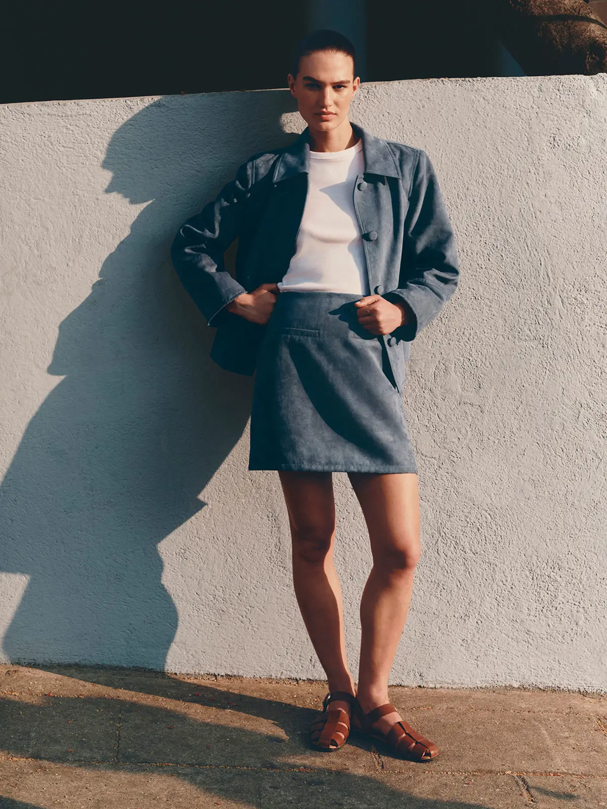 Woman wearing grey co-ord