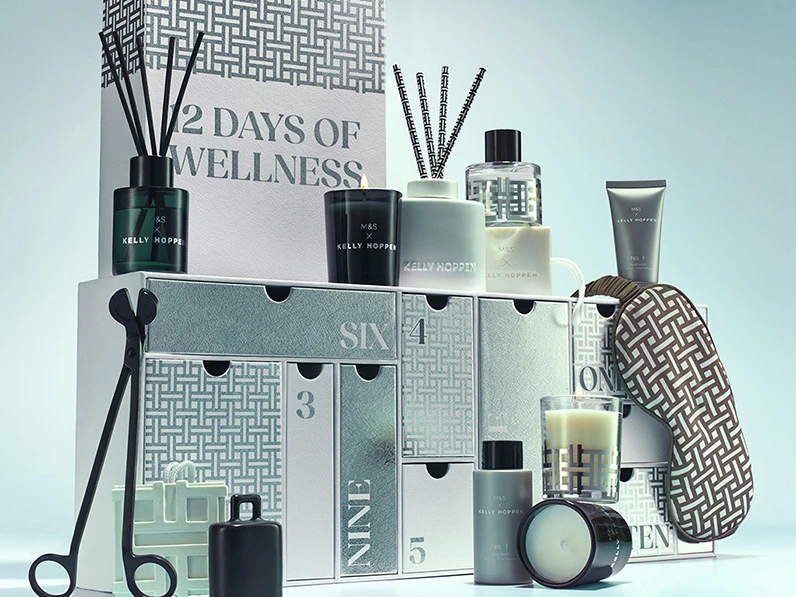 M&S x Kelly Hoppen wellness advent calendar.
