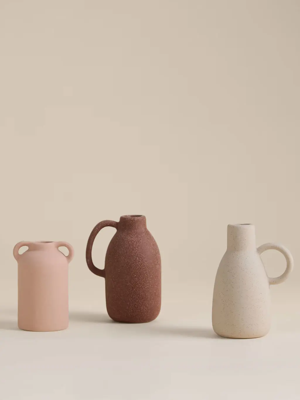 Three ceramic vases