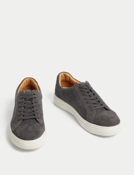 Men's Autograph grey suede trainers