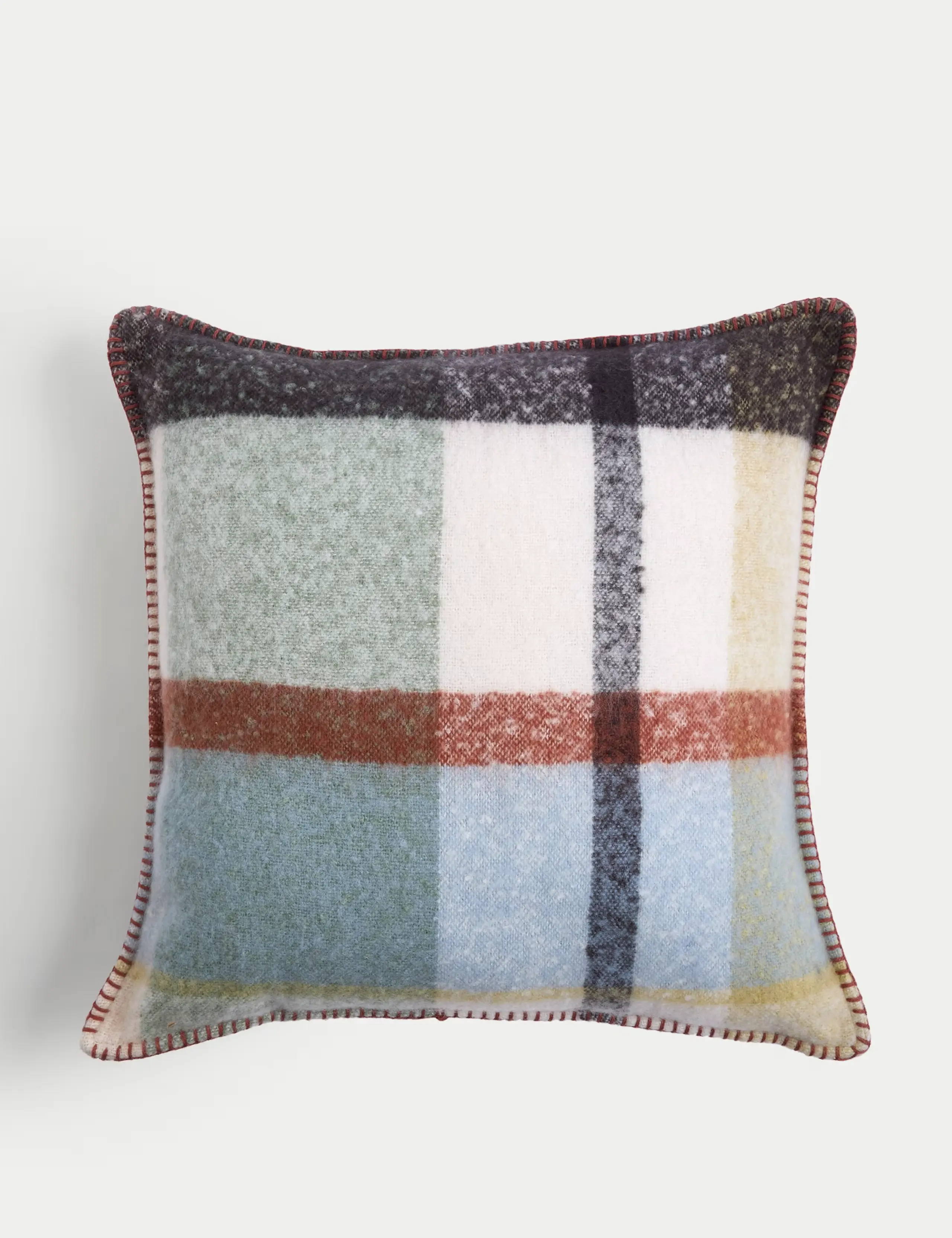 A checked cushion