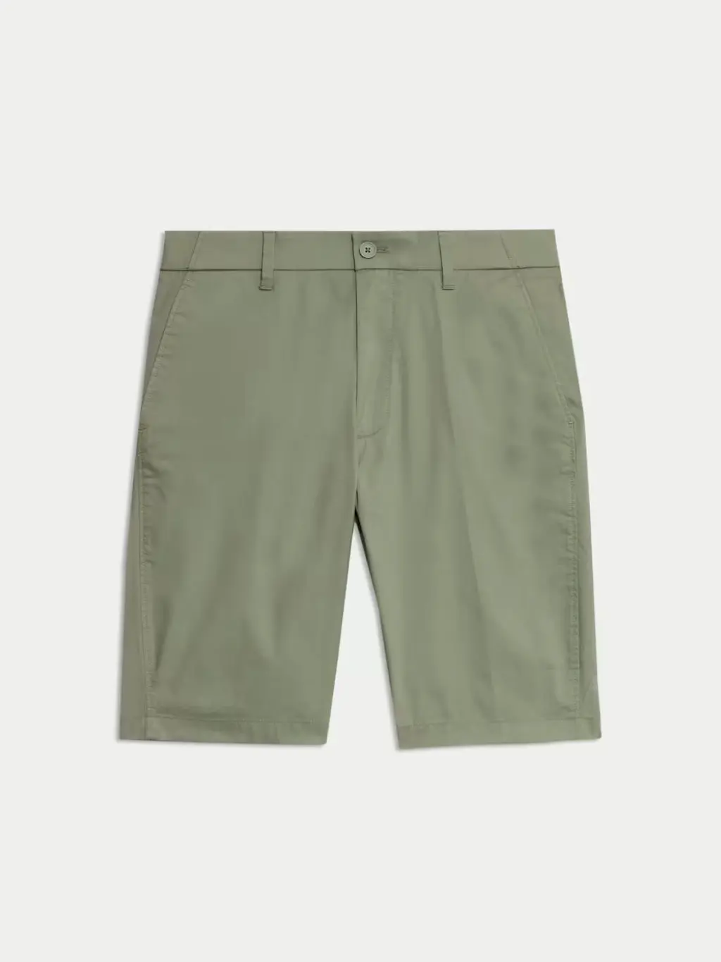 Mid-length khaki chino-style shorts