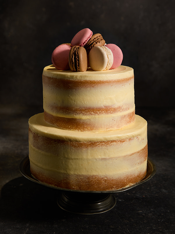 Vanilla Two Tier Naked Cake