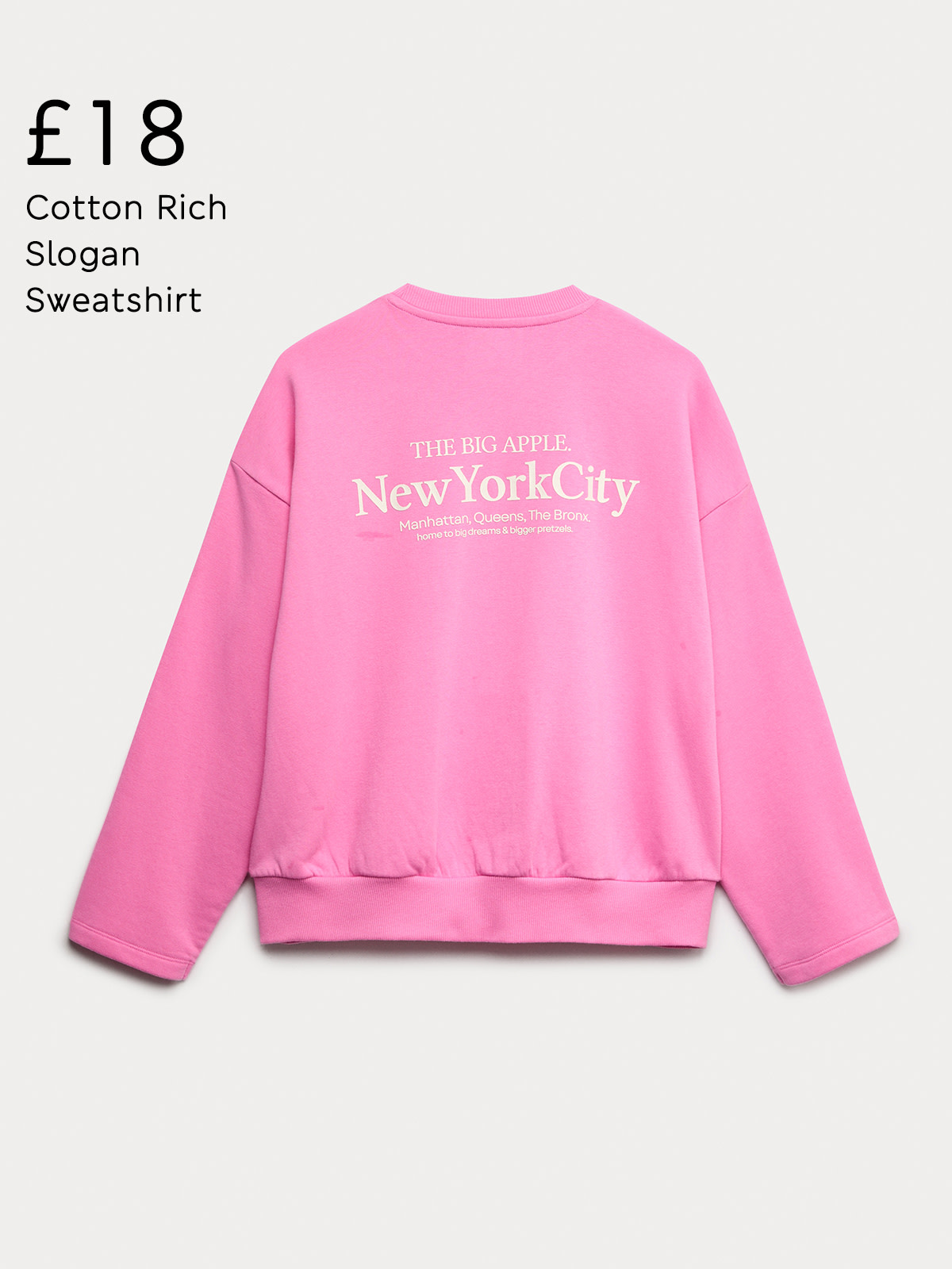 Shop Cotton Rich Slogan Sweatshirt